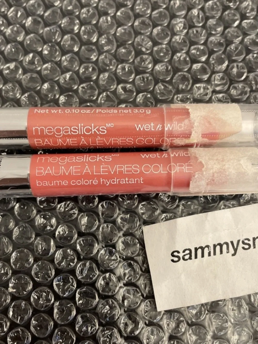 Wet n Wild Megaslicks Balm Stain Moisturizing Lip Colour # 128 PINKY PROMISE x2